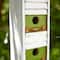 Glitzhome® 18" Distressed Wood Cottage with Shutter Texture Birdhouse